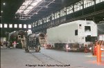 UP 3985 and UP 5511 steam locos being rebuilt 